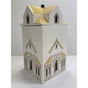 Towle Gailstyn Sutton Cloister cookie jar canister building house church Japan